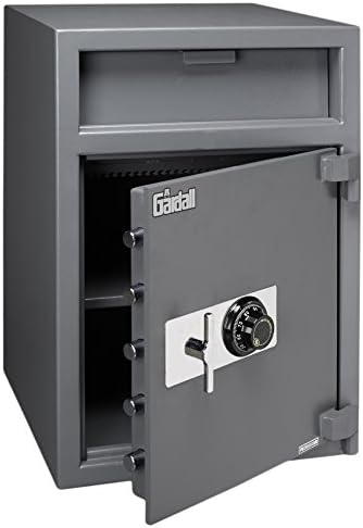 Gardall LCF3020-G-C w Front Loading Wide Body Commercial Light Duty Depository Safe with Mechanical Combination Lock, Grey