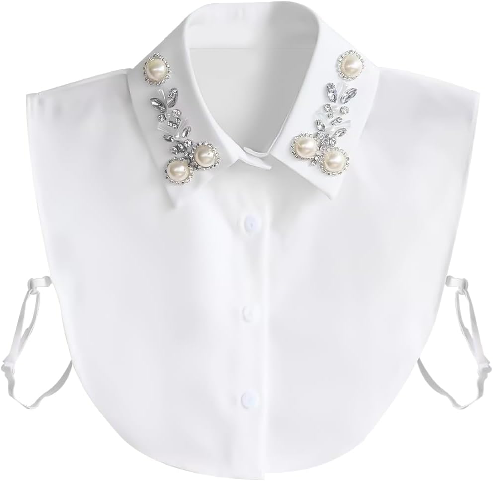 Diamond Pearl False Collar Peterpan Fake Collar Half Shirt Dickey