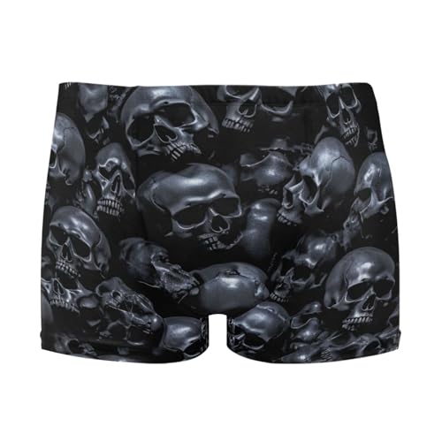 Sugar Skull Skeleton Gothic Mens Swim Trunk Swimwear Bathing Suit Swim Brief Square Leg Board Short S B0400491