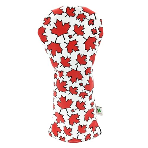 Foretra Canada Maple Leaves Pattern Golf headcovers Novelty Funny Golf