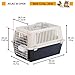 Ferplast Katzentransportbox, kleine mittelgroße Hundetransportbox, Hunde und Katzen bis 15 kg, mit Kissen und Napf, Lüftungsschlitze, 40x60xH38 cm, Transportbehälter Atlas 30 Open