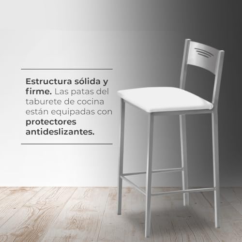Tabourets haut de cuisine 60 cm blancs pour îlot central convivial