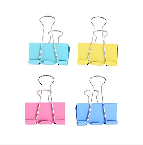 Colored Binder Clips Paper Clamp Clips 48 pcs?1 in·25mm?, Suitable for office, school and home,firm and durable
