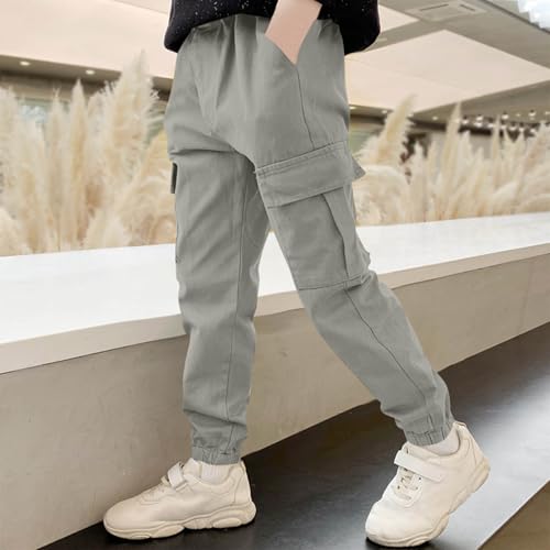 Boys Cargo Pants Size 10-12 Petite Drawstring Boy Joggers Summer Casual Baggy Workout Tactical Cargo Pants for Girls2