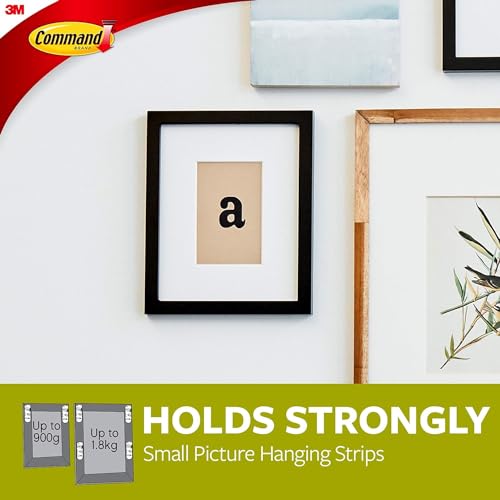 Command Picture Hanging Strips, White, Small - 12 Pairs (24 Strips) Adhesive Strips - for Pictures, Frames, Mirrors, Wall Decor - Damage Free Hanging - Image 3