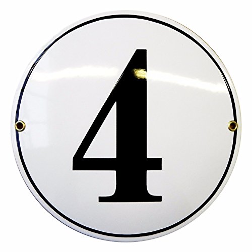 Plaque numéro de maison émaillée et résistante aux UV pour extérieur