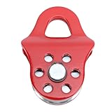 Acouto 3 Ton Heavy Duty Recovery Winch Snatch Block 6613.87lbs Capacity Towing Pulley Block for Truck Tractor ATV UTV Red