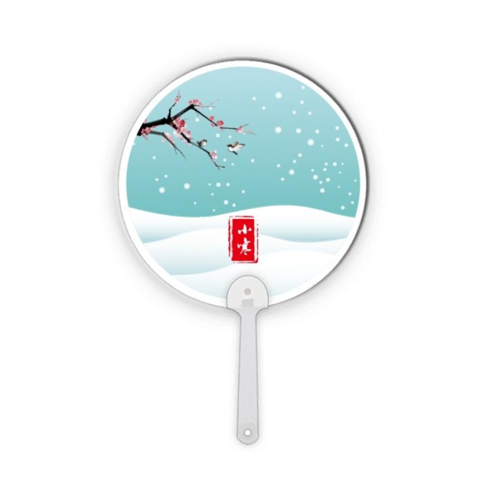 Éventail rond décoratif aux motifs des termes solaires traditionnels