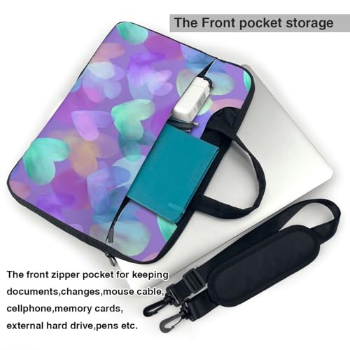 Bolso para laptop 14 pulgadas impermeable morado neón miniatura 6
