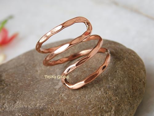 Generic Arthritis finger splint rings | Hammered Arthritis Ring For Unisex | Splint Ring for PIP or DIP Joint | Arthritis Thumb Toe Finger Rings for Unisex jewelry | Stackable Ring,, Copper4