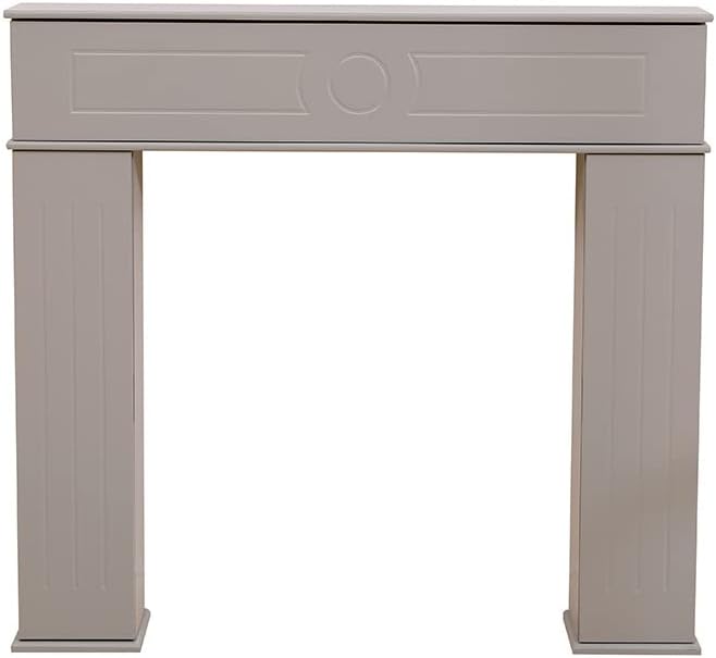 Living Room Hallway Wooden Fireplace Surrounds Decorative Mantelpiece Storage Fireplace Mantel White/Grey (Grey)