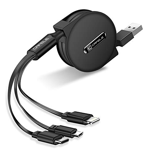 CAFELE 1-to-3 (IOS+ Micro USB+ type-C) USB[dP[u1.2m 莮 ܒiK }[d f[^] Lk ϋv y RpNg 킢 ȂǂAndroidgѓdb/^^ubgPC/iPhone