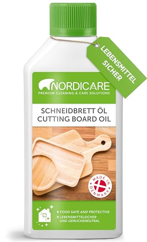 Nordicare Schneidebrett-Öl 500ml lebensmittelecht - Schneidbrett Holzöl zur effektiven Pflege - Holz Mineralöl für Schneidebretter Cutting Board Mineral Oil