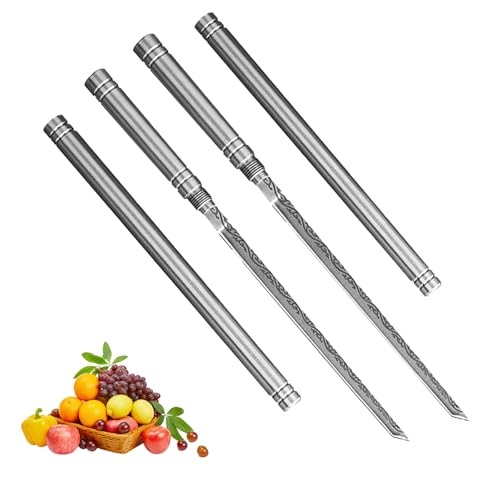 Ajuanbazha 2 Couteaux à Fruits Portables Multi-Usages, Mini Couteau de Poche Cool avec Fourreau, Couteau à Fruits Multifonction pour L'extérieur, Applicable à Outils Vie Camping Plein Air