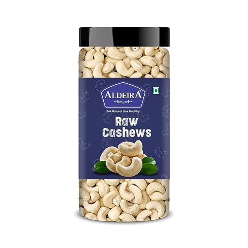 Image of Aldeira Whole Raw Cashews | 500 Gram Jar | Kaju Nuts | Plant Based Protein | Gluten-Free | Nutty Flavor | Healthy Snack | Rich Delicious Taste