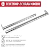 Barre De Penderie Télescopique Gedotec OVAL-TELEMAGIC – Acier Chromé, Extensible De 90 à 110 Cm (22x15 Mm)