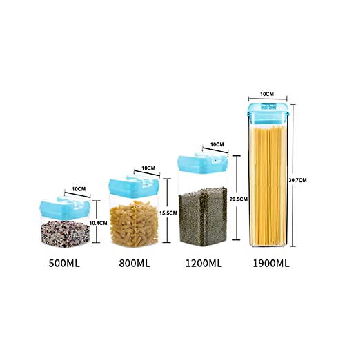 Modern-Depo Food Storage Container 7Pcs Airtight Kitchen Plastic Canister With Lid For Flour, Cereal, Sugar, Pantry Organization, Bpa Free, Labels And Marker Included, Blue #TOP5