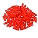 Produktbild 100 Stück Gummikappen 3 mm ID Vinyl Rundrohr Bolzen Schutzkappe Rot