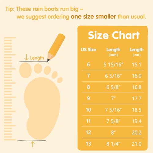 WILLPORT Toddler Rain Boots,Waterproof kids Chelsea Rain Boots for Boys and Girls4