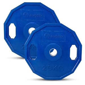 BodyRip Polygonal Colour Weight Plate | Choice of Disc, 1.25kg, 2.5kg, 10kg, 15kg, or 20kg | 1″ Standard Set, Dumbbell or Barbell | Gym Weightlifting