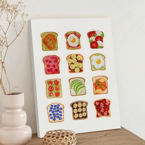 Affiche toast avocat vintage 60x80cm art de cuisine
