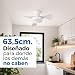 Imagen de Ventilador de Techo Pequeño con Luz LED Integrada 18W