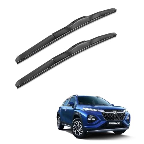 Image of Oshotto Frameless (O.E.M Type) Wiper Blades Compatible with Maruti Suzuki Fronx (21 inch / 18 inch)