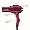 Infiniti PRO CONAIR Hair Dryer with Diffuser, Professional AC Motor, Tourmaline Ceramic Technology Blow Dryer, Includes Concentrator and Blowout Brush, Burgundy