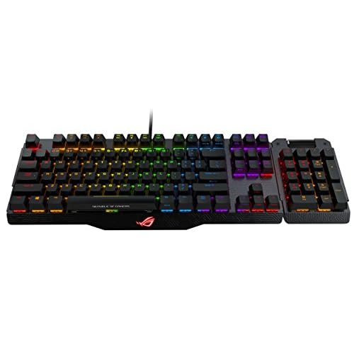 ASUS RGB Mechanical Gaming Keyboard - MA01 ROG Claymore | Cherry MX Brown Switches | Dedicated Hot Keys for One-click Overclocking, Fan control | Gaming Keyboard for PC | Aura Sync RGB Backlit Effects