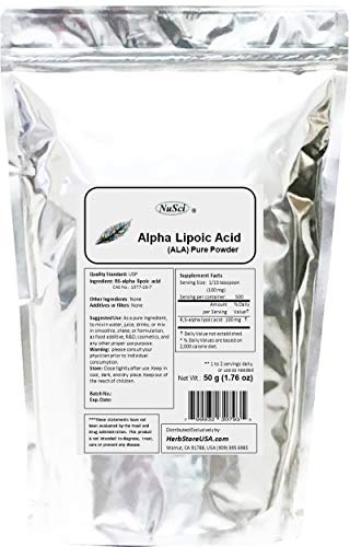 NuSci Pure ALA RS- Alpha Lipoic Acid Powder (50 Grams (1.76 oz))