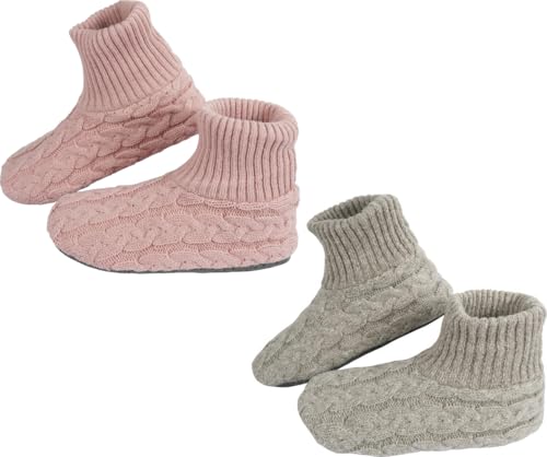 Image of BenSorts Fuzzy Slipper Socks for Women Non Slip House Socks with Grips Gifts