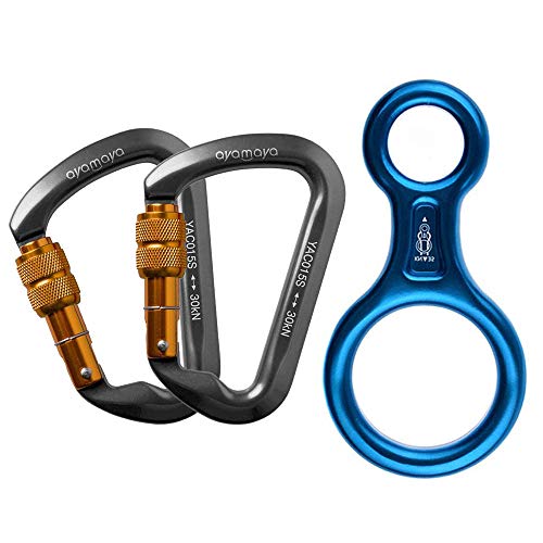 30KN Aluminum Screw Climbing Carabiner Locking Pre-sewn Eye-to-eye Prusik Cord 30KN Aluminum Screw Climbing Carabiner Locking Pre-sewn Eye-to-eye Prusik Cord