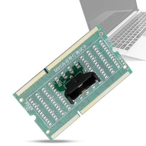 CHICIRIS Tarjeta de Diagnóstico de SO-DIMM, Probador de Poste de Prevención de Inserción Invertida para Portátil DDR234 con Luz para Reparación de Computadoras (DDR3)