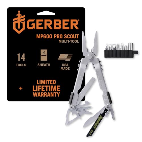 Image of Gerber Gear MP600 Multi-Plier Multitool - Made in USA - Pro Scout, 13 Tools