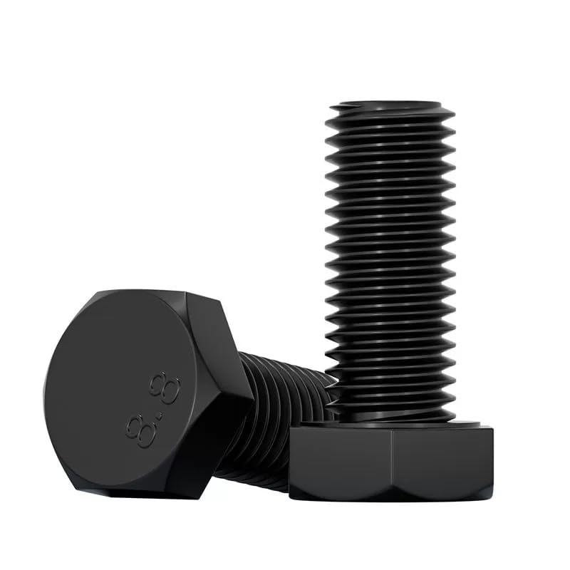 M7 Black 8.8 Steel Hexagon Head Bolts Screws Pitch 1.0 (10,M7-1.0 x 80mm)