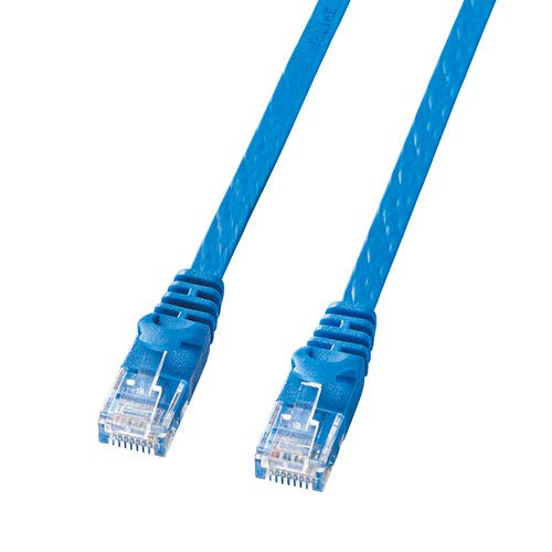 Cat6 LANケーブル　薄青（SB） Amazon.co.jp: イーサプライ Cat6 フラットLANケーブル 0.5m