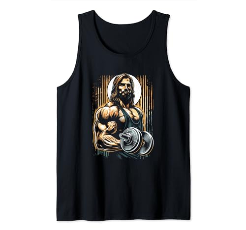 Jesus Bodybuilder - Divertido levantamiento de pesas Jesús Gym Workout Camiseta sin Mangas