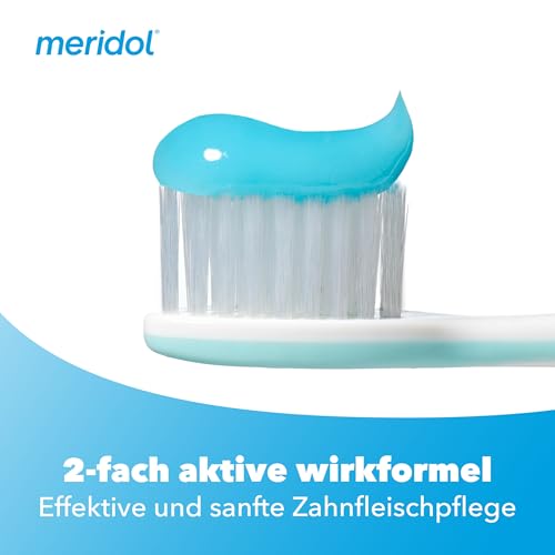 meridol Zahnpasta 2x75ml - Zahncreme bekämpft Zahnfleischentzündungen, antibakterieller Effekt