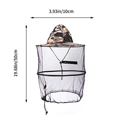 Doitool Imker Hut Imker Hut Imker Schleier mit Rundhut Anti Mücken Käfer Insektenkappe Mesh Netz Gesichtsschutz für… – Bild 3