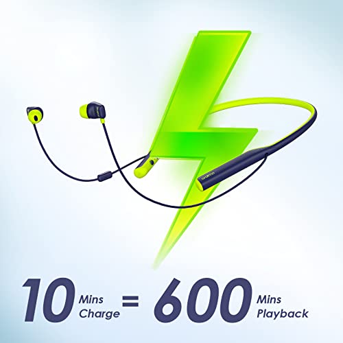 Image of Oraimo Necklace 4 Bluetooth Neckband Wireless In Ear Earphones Deep Bass,50Hrs Playtime,Asap Charge,Enc Tech,Low-Latency Ergonomic Neckband,Sweat-Resistant Magnetic Earbuds,Dual Pairing(Blue)