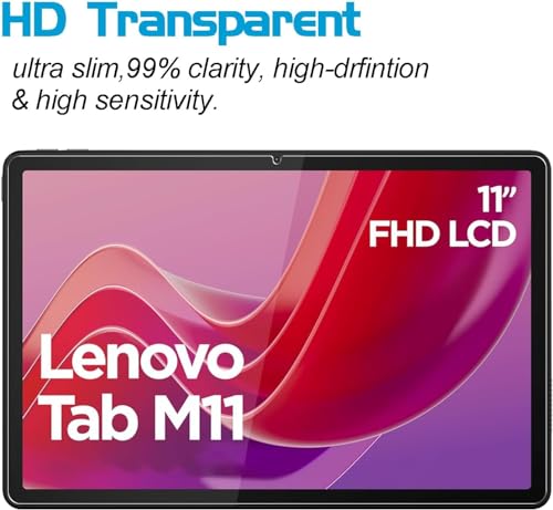 Image of VERTUS Premium Tempered Glass Screen Protector for Lenovo Tab M11 11 inch with Anti-Scratch & Smudge Proof Coating