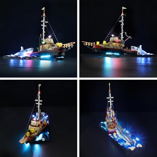 Image of BRIKSMAX Light Kit for Lego Jaws -Led Lighting Compatible with Lego Ideas 21350 Building Set- Not Included Lego Set