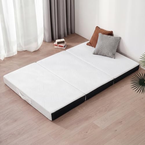 Z-hom - Colchón Plegable, colchón de Suelo, colchón Plegable de 3 Piezas, Espuma Extra Gruesa, Esponja de Alta Densidad de una dureza H3, Oeko Tex Standard 120 x 195 x 10 cm-B