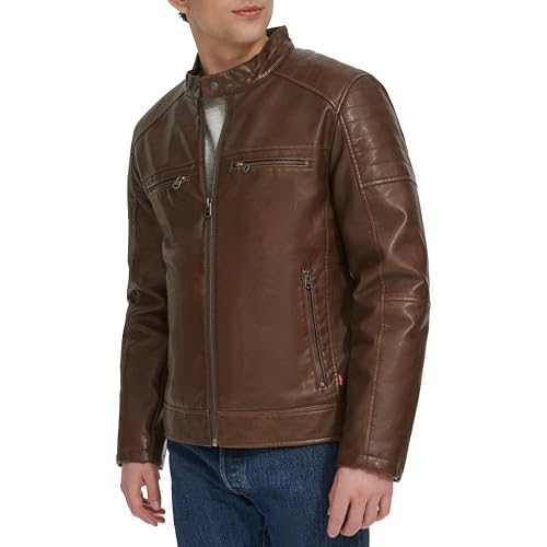 Levi's Men's Faux Leather Racer Jacket3
