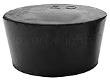 1 Pack - CleverDelights Solid Rubber Stoppers - Size 10 - 53mm x 44mm - 32mm Long - Black Lab Plug #10