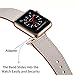 KYISGOS Compatible with iWatch Band 42mm 41mm 40mm 38mm, Genuine Leather Replacement Band Strap Compatible with Apple Watch SE Series 10 9 8 7 6 5 4 3 2 1 (Ivory White/Rose Gold)