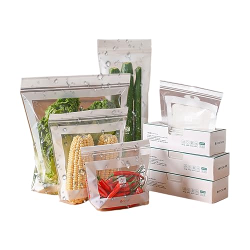 Bolsas De Almacenamiento Para Congelador | 85X Bolsas Reutilizables Para Conservar Alimentos,Contenedor Seguro Para Microondas En Fruta, Carne, Almuerzo, Preparación De Comidas, Marinado Y Snacks