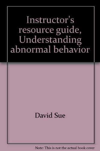Instructor's resource guide, Understanding abno... 0395307538 Book Cover