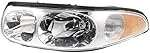 Evan Fischer Headlight Assembly Compatible with 2000-2005 Buick LeSabre Halogen Composite with Cornering/Marker Lamp FWD Limited Model Driver Side