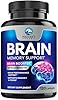 Brain Memory Supplement - 3X Strength Nootropics for Concentration, Clarity & Focus Support - Brain Health Cognitive Vitamins with Bacopa, Phosphatidylserine & DMAE, Brain Booster Pills, 120 Capsules